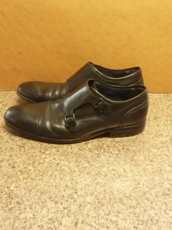 Cole Haan Grand OS Black Leather Double Monk Strap Shoes US Men’s (Size 11.5)